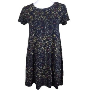 LuLaRoe Carly Dress MultiColor‎ Print Hi Lo Tee Shirt Dress